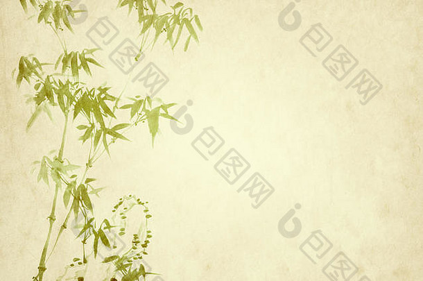 竹子传统的中国人绘画纸背景