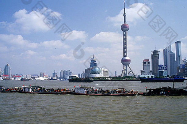 亚洲中国上海天际线浦东