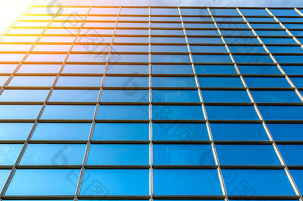 现代办公室建筑细节玻璃表面
