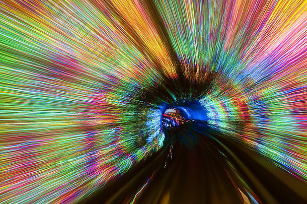 色彩斑斓的隧道背景