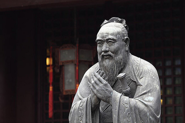 雕像孔子儒家寺庙上海中国