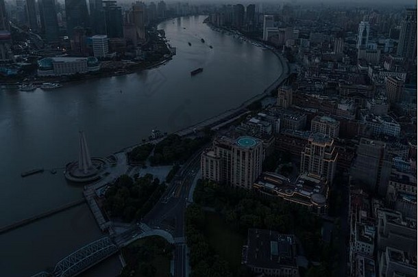 空中视图履行。上海