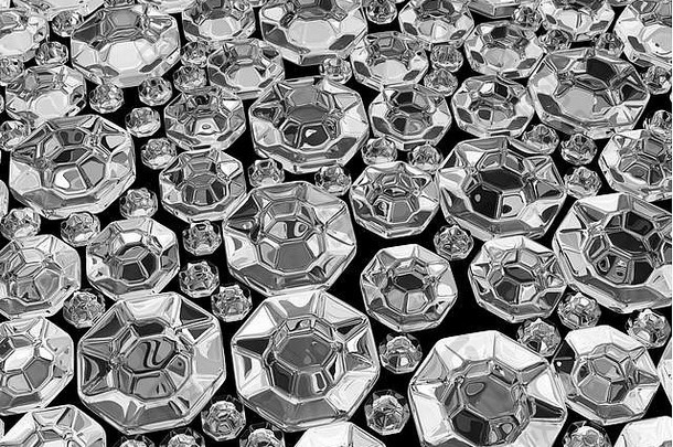 玻璃钻石人工珠宝表面白色插图水平纹理壁纸背景