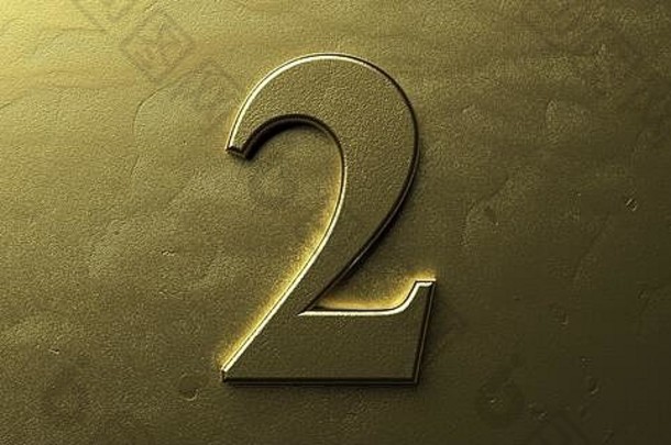 数量黄金颜色光滑的数字金金属奢侈品背景字符字体。周年纪念日聚会，派对庆祝活动插图