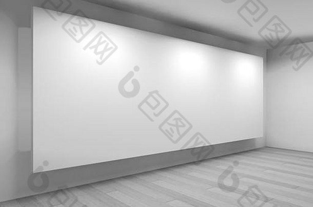 博物馆清洁艺术画廊空间空白帧墙清洁房间形状业务空间工作