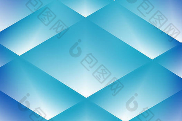 几何极简主义摘要背景时尚的蓝色的青色颜色矩形菱形数字生成的设计插图