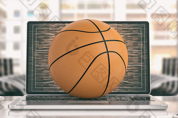 篮球球移动PC办公室背景插图