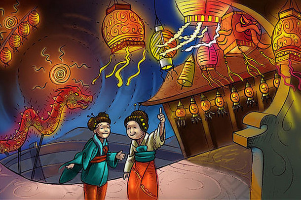 中国人灯笼节日庆祝活动