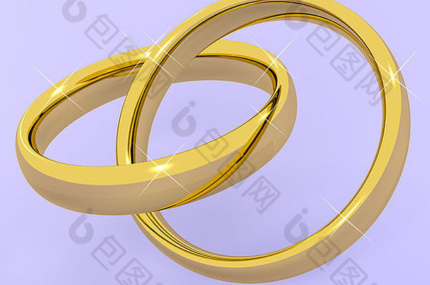 黄金环代表爱情人节浪漫