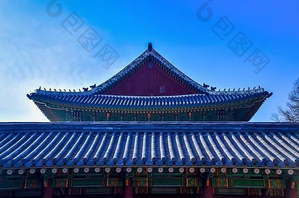 首尔南韩国美丽的体系结构昌德宫宫首尔城市韩国