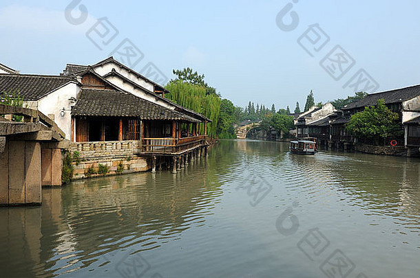 古老的建筑河乌镇小镇浙江省中国