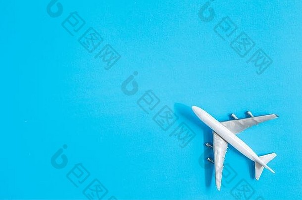 现代乘客飞机天空纸背景概念飞机行业前视图飞机天空背景