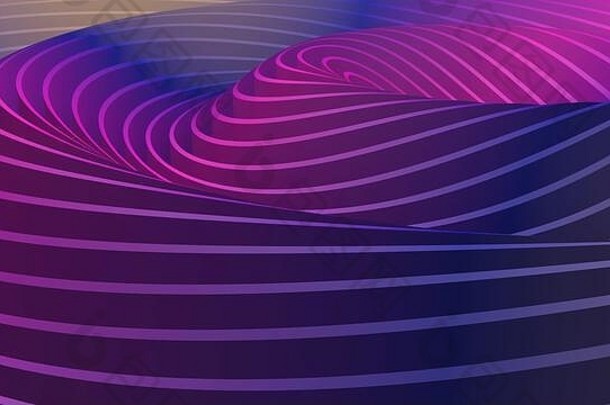 呈现波动摘要波涟漪空间波运动环中心最大振幅明亮的充满活力的摘要