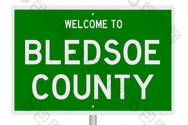 呈现绿色高速公路标志bledsoe县