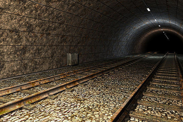火车隧道跟踪生锈