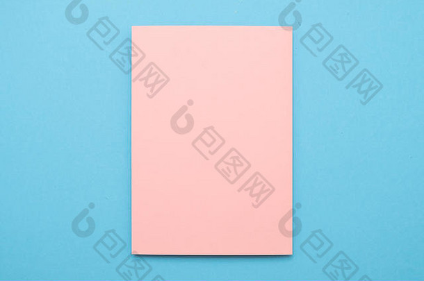 蓝色的粉红色的纸纹理背景空Copyspace
