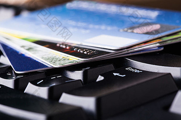 电子商务购物互联网信贷卡片键盘