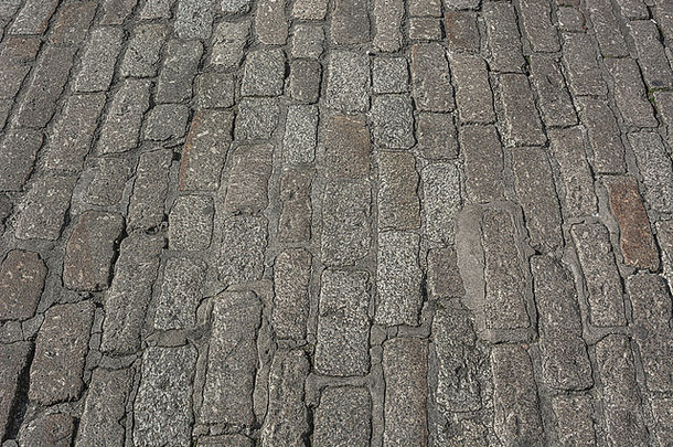 鹅卵石街表面特鲁罗康沃尔郡花岗岩石头石雕比喻高街下降脚步声下降