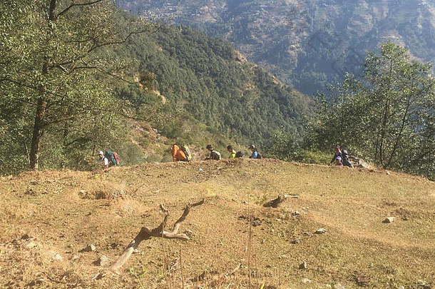 地理视图加纳的压力村卡斯基尼泊尔