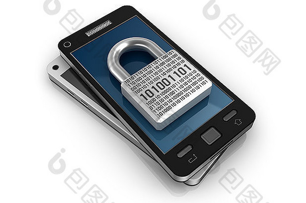 智能手机锁安全概念