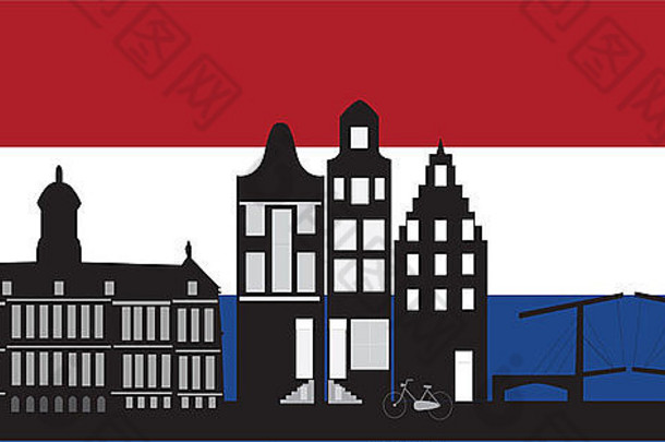 阿姆斯特丹天际线荷兰