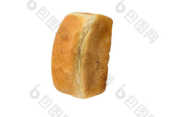 面包白色面包白色背景孤立的