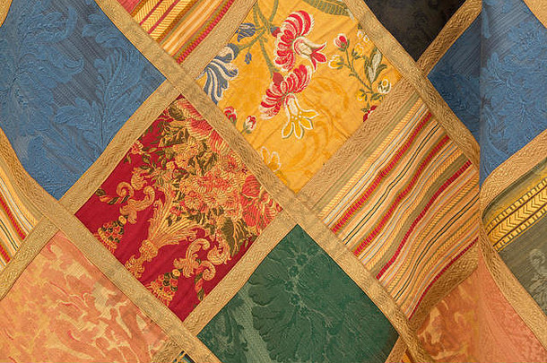 细节丝绸织物生产三莱西奥caserta意大利著名的世界丝绸工厂