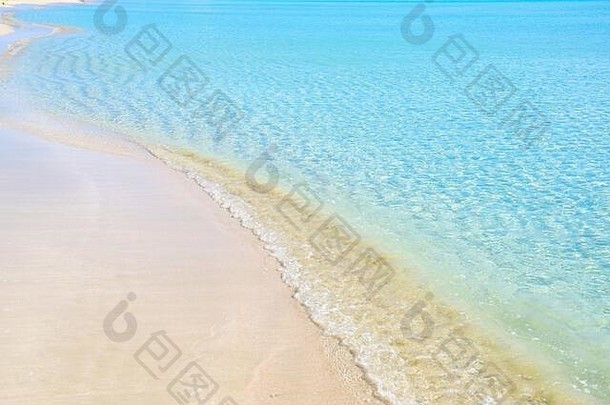 水晶水白色桑迪海滩salento意大利