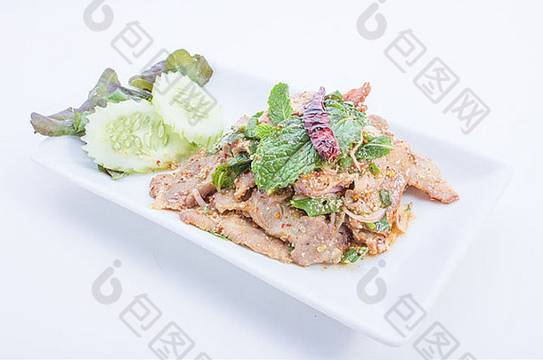 辣的猪肉食物泰国