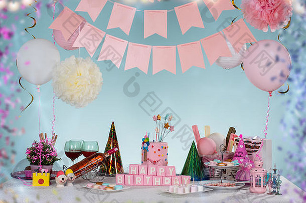 生日表格生日装饰装饰蛋糕纸杯蛋糕饮料