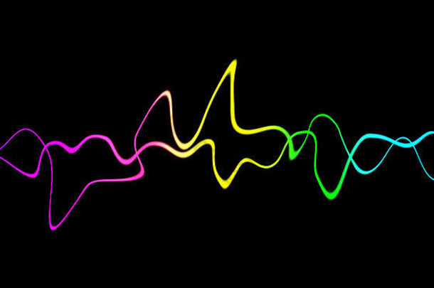 音频数字均衡器技术脉冲音乐的摘要色彩斑斓的声音波聚会，派对酒吧俱乐部迪斯科