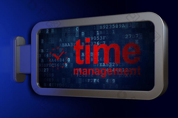 时间概念时间管理时钟广告牌背景
