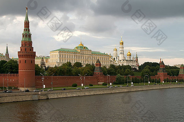莫斯科克林姆林宫全景云