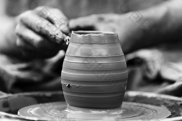 手波特波特使陶瓷能陶器轮