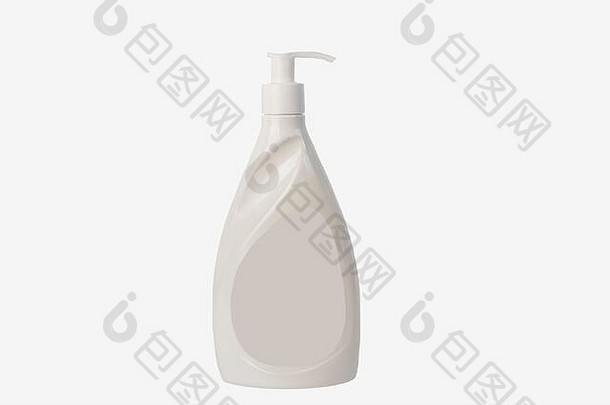 瓶洗涤剂家庭化学物质防腐剂孤立的白色