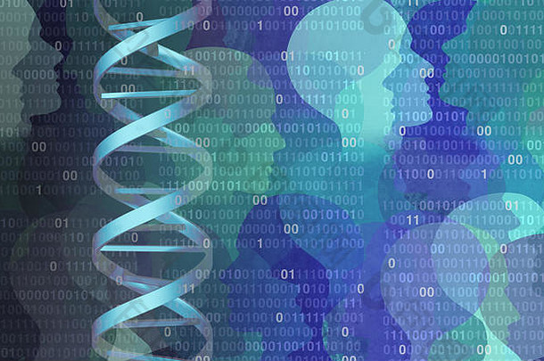 太太二进制代码基因组科学概念微生物学生物化学电脑技术插图元素