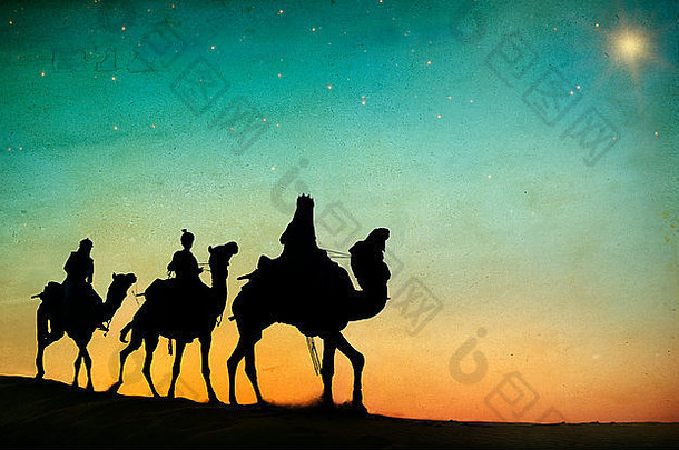集团人骑骆驼孤立的背景