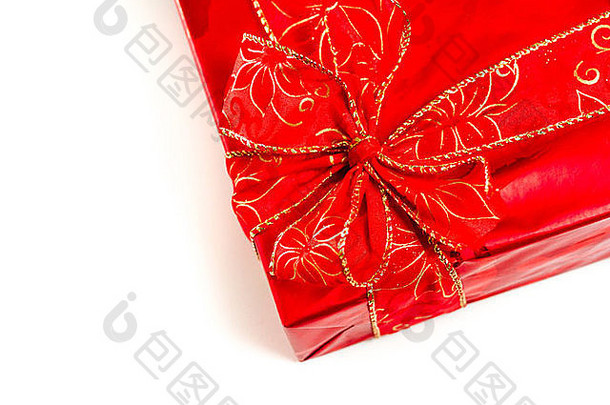 圣诞节礼物包装红色的纸