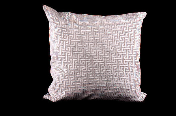 白色广场形状的枕头美丽的设计白色织物封面