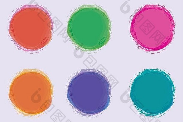 色彩斑斓的水彩设计