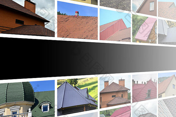 拼贴画图片片段类型屋面集图片屋顶