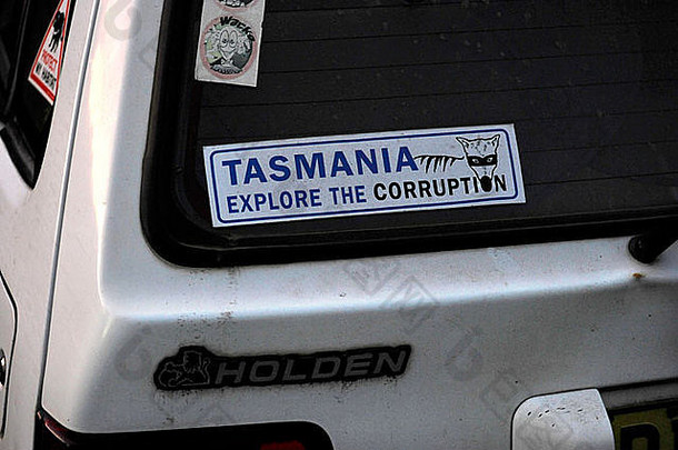 车贴纸会有趣的塔斯马尼亚政治