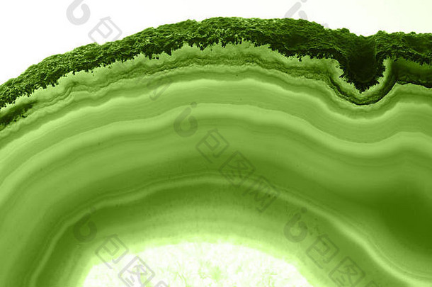 摘要背景绿色玛瑙片矿物宏潘通色卡绿色植物