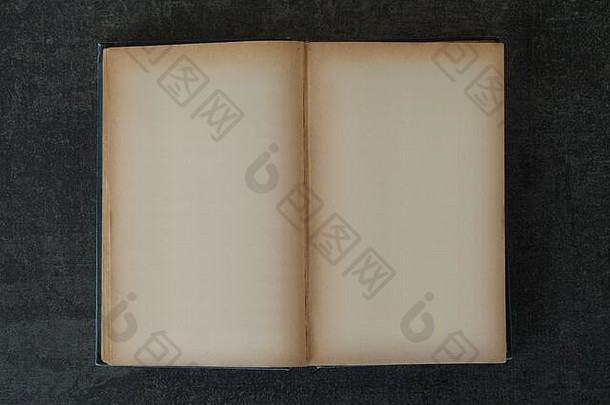 古董精装书书空白页面黄色的纸背景设计元素的地方图片文本