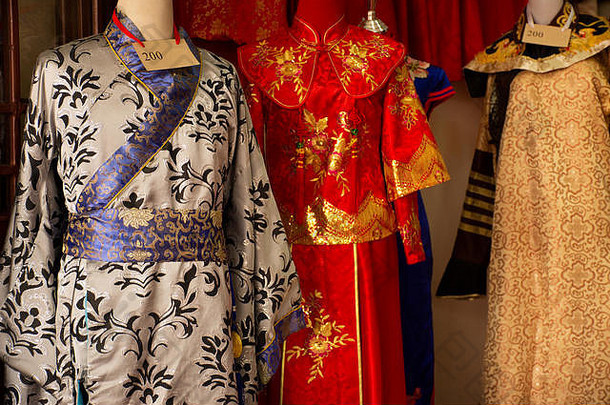 中国人复古的衣服服装商店旅行者人租金穿照片泰国文化中心12月乌冬面