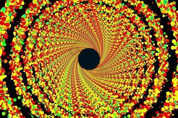 圆环色彩斑斓的亮片形式没完没了的隧道电脑生成的呈现明亮的闪亮的背景