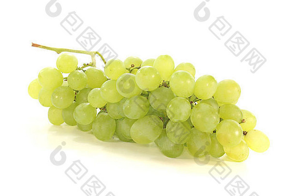 新鲜的水果明亮的葡萄白色背景