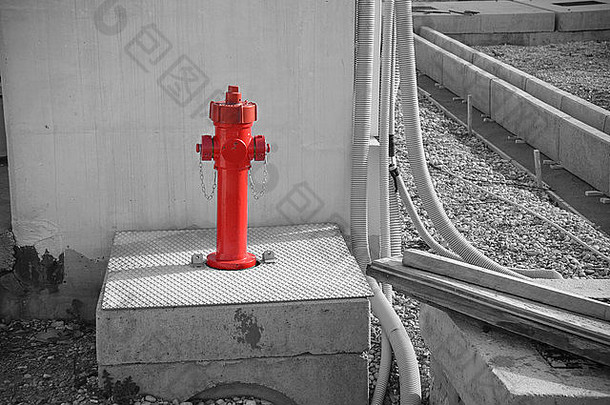 红色的消火栓长建设网站黑色的白色效果