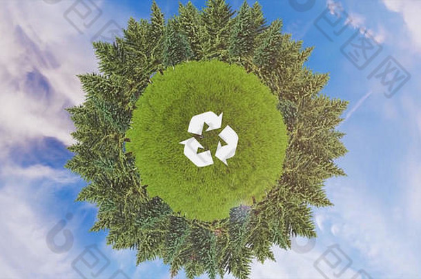 回收象征草动画有爱心的环境动画环境自然环境周围环境动画