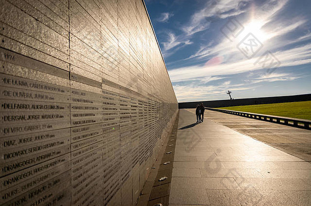 墙记得的名字受害者状态暴力内存公园布宜诺斯艾利斯停机坪阿根廷